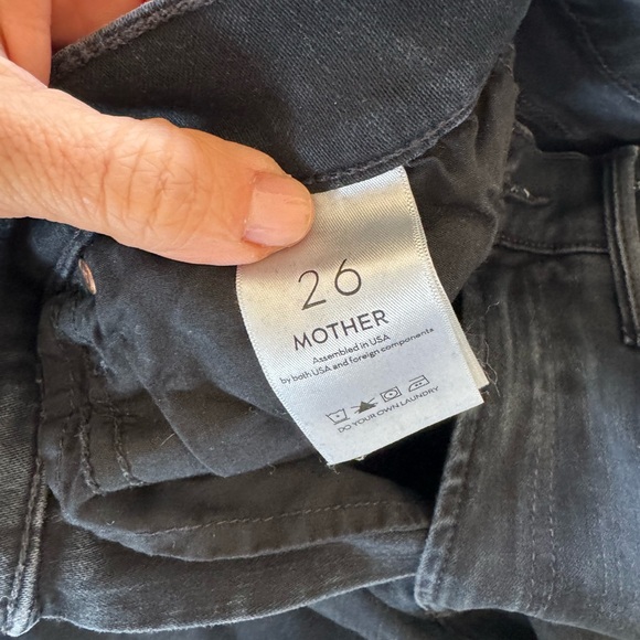 MOTHER Rascal Black Straight Leg Jeans - Picture 2 of 4